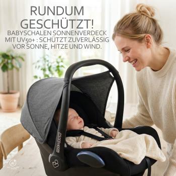 Preview: BAMBINIWELT Sonnenverdeck für Maxi-Cosi Cabriofix, UV50+, MELIERT + GRATIS GP
